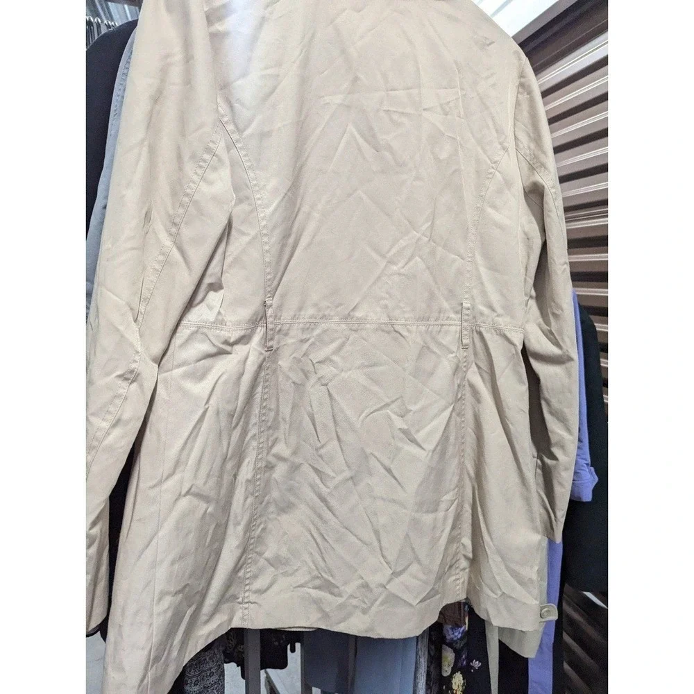 Quiet‎ Luxury Old Money Utility Trench Coat Double Breasted Jessica Simpson M